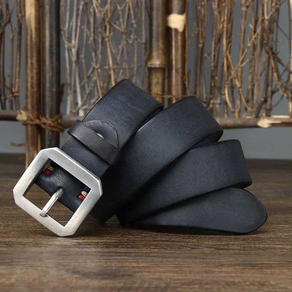 38cm thickened nubuck pure cowhide stainless steel belt mens leather pin buckle versatile vintage jeans belt L260527
