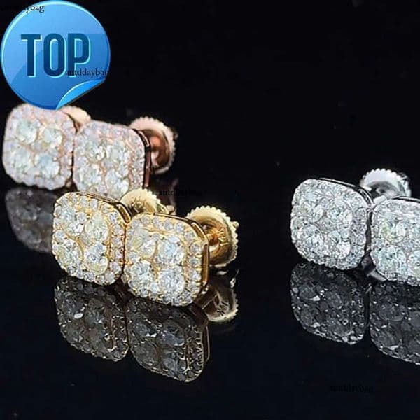 Fine Jewelry Earring Sterg Sier Fashion Different Shapes Vvs Moissanite Dia Stud Earrings