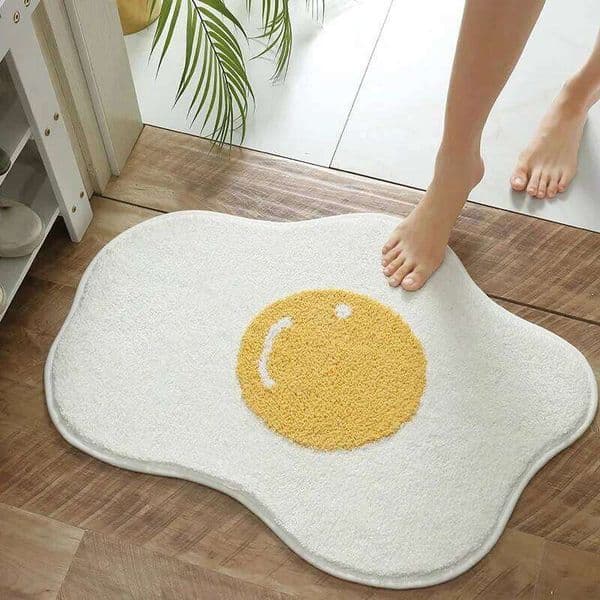 Egg Bathroom Funny Entrance Carpet Area Rugs Kitchen Rug Bedroom Floor Mats Nordic Welcome Doormat Chic Room Decor 26Y0527