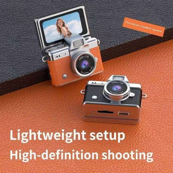 Retro Style Mini CCD with 180 Flip Screen Neck Strap Design Portable Sports Camera for Kid Outdoor Travel Photography J260527