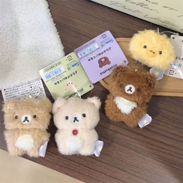 Fluffy Bear Plush Keychain Curly Hair Doll Bag Charm Backpack Keyring Gift 260526