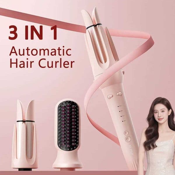 Multi-in-One Automatic Curling Iron Wand Straightener Comb 3 in 1 anti-scald Coated Hair Styler with Negative Ion L260526