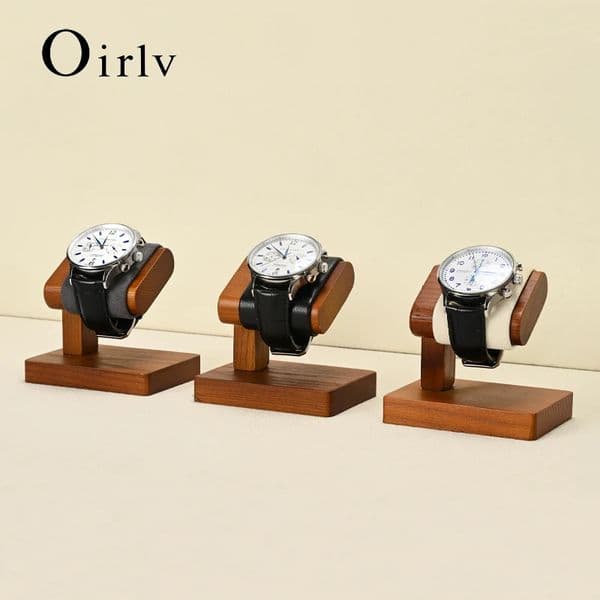 Oirlv Wooden Jewelry Organizer Bracelet Watch Display Stand Storage Holder Rack Props For Showcase 260527