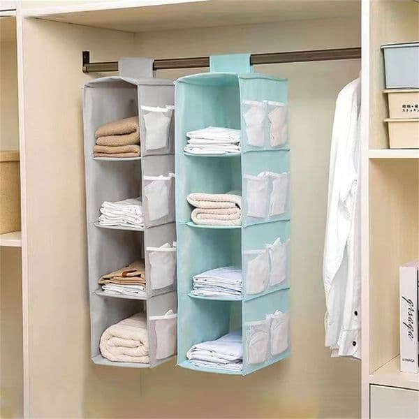 Non Woven Washable Wardrobe Multy Layer Folding Hanging Bra Storage Bag Underwear Socks Clothes Bedroom Dustproof Tool 260527