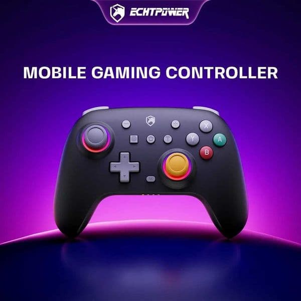 ECHTPower Hall Effect Wireless Gamepad for Switch OLED/Lite No Drift Joystick Wake-Up Turbo 6-Axis Gyro Programmable for PC/Ph Z260526