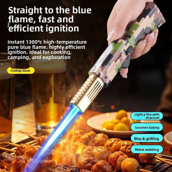 2026 New Folding Bracket With Extended Handle For Direct Injection Spray Gun, Large Flame 360 Angle Igniter, Cigar Accessories