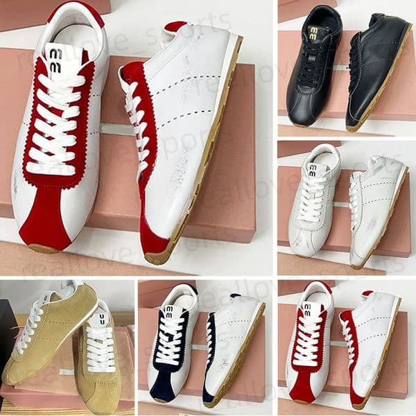 Womens Plume suede sneakers designer sneaker 5E114E Leather lining Refined workmanship materials Patterned tread Rubber sole Casual Sneaker suede sports shoes b3