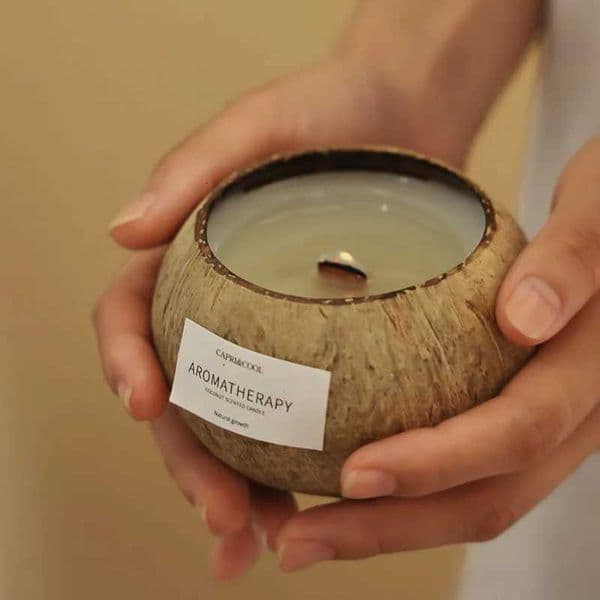 Coconut Shell Scented Candle Gift Box Atmosphere Premium Bedro Creative Fragrance Birthday Gift SouvenirJ260527