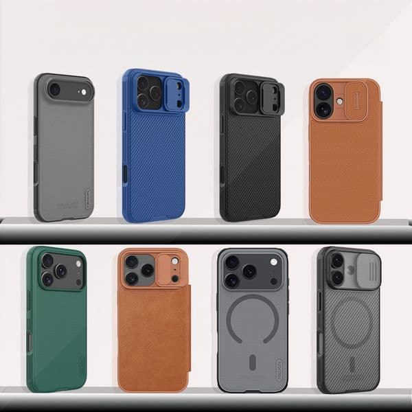 Nelkin Compatible with Apple 17 Phone Case iPhone Air Lens Push Window Protective Cover 17Pro Mmax Matte
