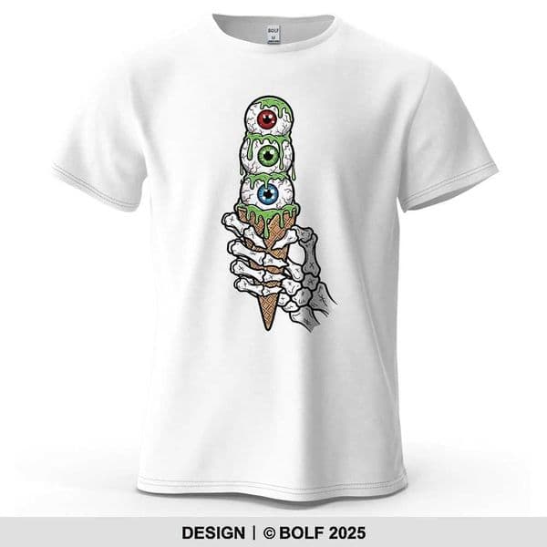 Skeleton Hand Ice Printed Mens T-Shirt 100 Cotton Oversized Crpy Graphic Ts for Women Tops Ts Strtwear D260527