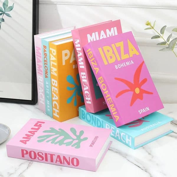 2026 Colorful Decorative For Rooms Vacation Style perfume Fake Books cologne Decorations Coffee Table Ornaments Home Additional Decoration Free Shipping 13