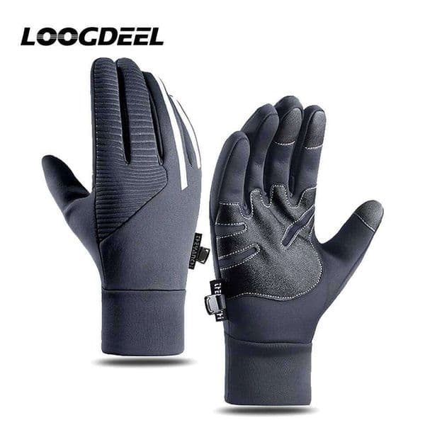 LOOOGDEEL Polar Fleece Touchscreen Warm Anti-slip for Driving Riding Running Bike Cycling Early Winter Thermal Gloves S260526
