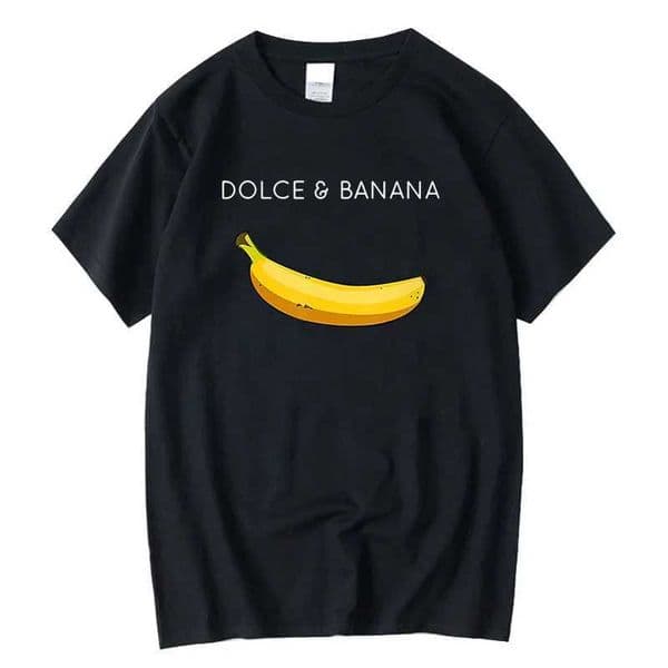 Summer Mens T-shirt High Quty 100 Cotton Funny Banana Printing Casual Loose O-neck Men Short Slve T-shirt Male Ts Tops D260527