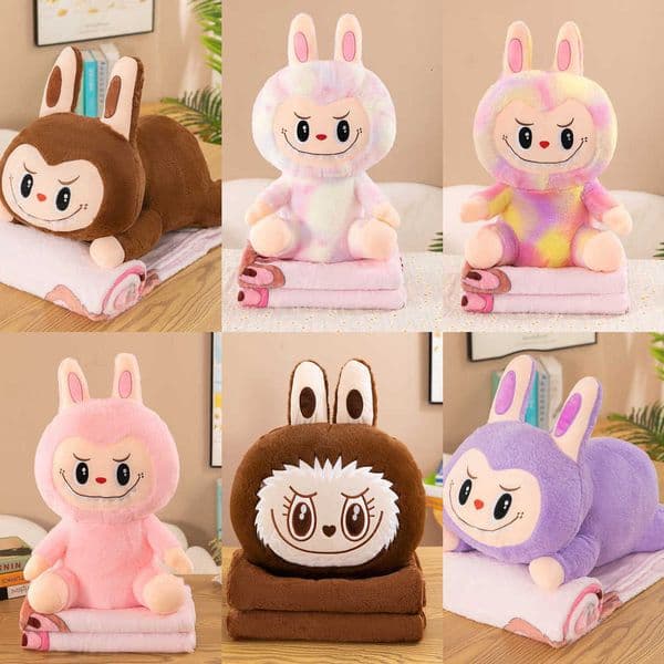 Plush Doll Wholes Labubu Air Conditioner Blanket CHIldrens Christmas Toy Air Conditioner Blanket low L25070511KQ Y260527