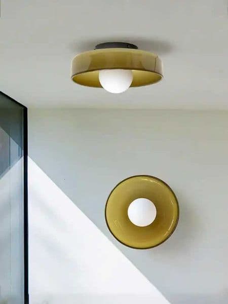 ModernVintage Glass Ceiling Light Hallway Balcony Kitchen Hallway Light Bedroom Ceiling Light Multi-Colored Glass W2605271