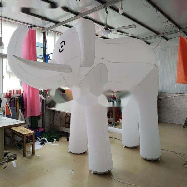 wholesale Inflatable Bouncer For Rental Business Wholesale 3M 10Ftl Inflatable White Elephant Animal For Carnival Parade Outdoor Event Decorative