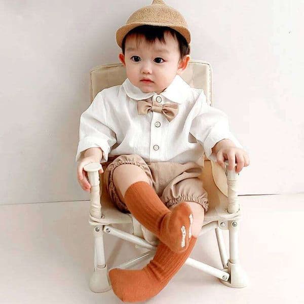 1-4Y Summer Clothes sets Toddler Gentleman bow long sleeve shirt Tops +Shorts Outfits 2Pcs Kids Baby Boys clothing W260527