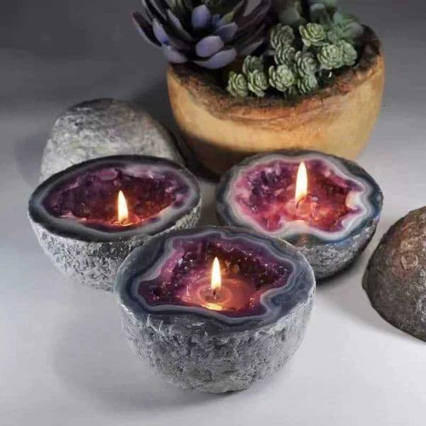 Creative Candle Bowl Retro Resin Crafts Desktop Decoration Balcony Courtyard Fragrance AppearanceJ260527