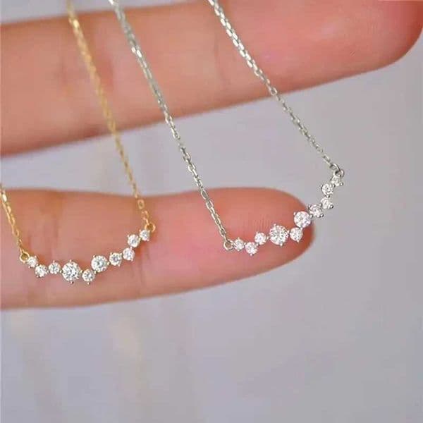 Huitan Trendy Gorgeous Pendant Necklace with Shiny CZ Exquisite Wedding Band Jewelry Fashion Charms Versatile Daily Accessories L260527