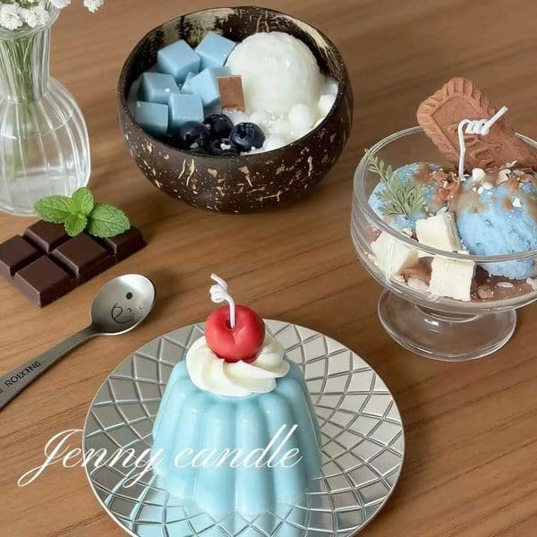 Japanese Ro Decoration Ins Style Coconut Shell Bowl Dessert Scented Candle High Bedro Fragrance Ornament Birthday GiftJ260527