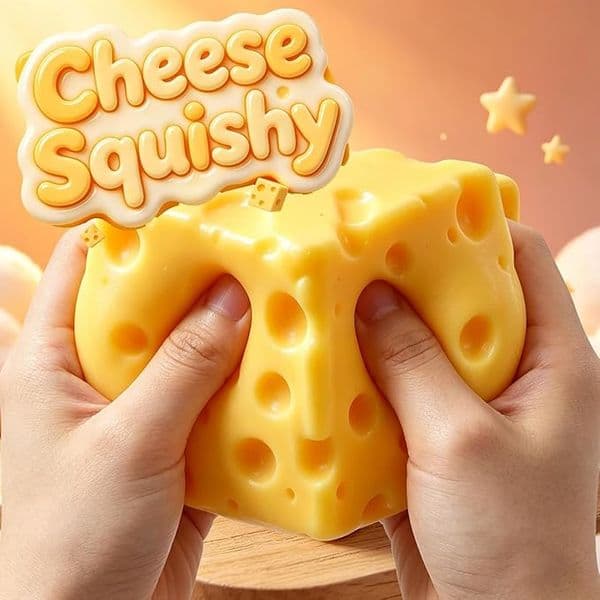 Cheese Squishy Stress Relief Original Sensory Food Squishy Relief Fidget Decompression Toy BYSEA