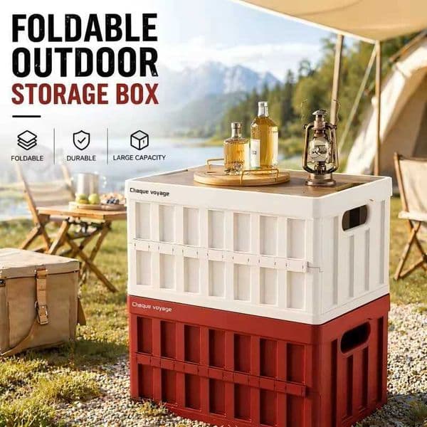 New Multi-Functional Outdoor Camping Picnic Party Storage Box Home Bedroom Organizing Folding Box Vehicle Trunk Moving BoxJ260527
