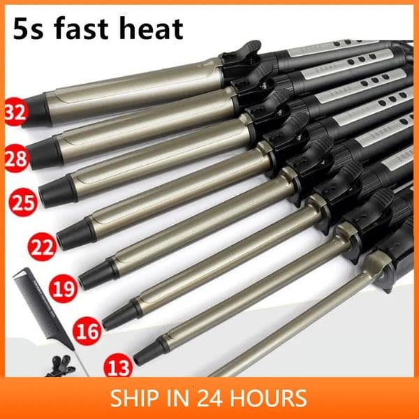 Professional Ceramic Hair Curler LED Digital Temperature Display Curling Iron Roller Curls Wand Waver Hair Styling Tool 20122 z260527