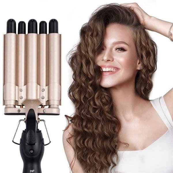 Hair Curling Iron Ceramic Crimpers Wavers Curler Wand Fast Heating five Barrels Hair Waver Tools L260526