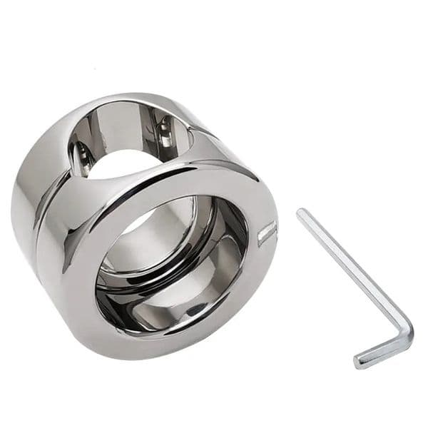 2026 adult toys New Height 40Mm Heavy Stainless Steel Ball Scrotum Stretcher Penis Cock Ring Metal Locking Pendant Erection CBT Chrome Male Sex Toy 014