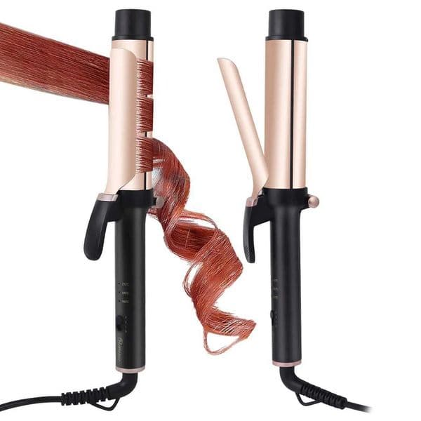 Hatteker Electric Curling Iron for Women 3-Level Temperature Control Ceramic Hair Protecting Curler Home Use Styling Tool US L260526
