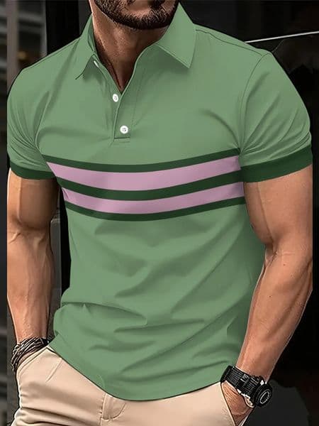 2026 Summer Mens Polo Shirt 3D Printed n Breathable Lightweight Stylish and Fashionable Outdoor Clothing 260527