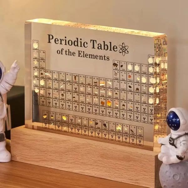 Acrylic Elements Periodic Table Mendeleev Safe Figurine Display Science Ornament Room Decoration Desk Accessories 260527