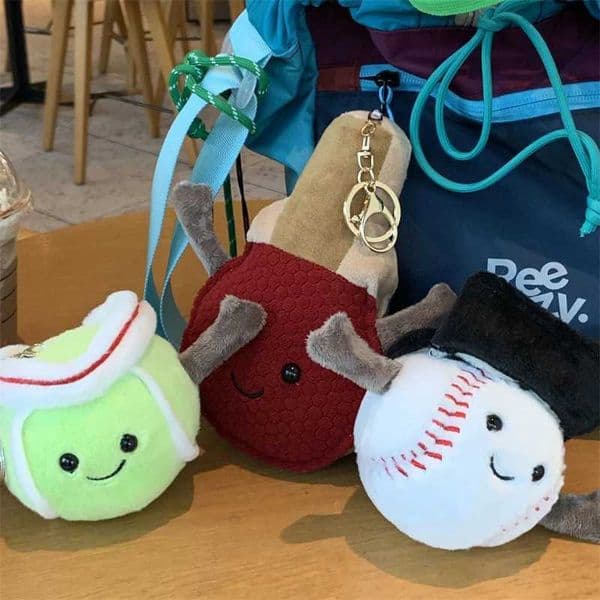 Cute Simulation Ball Series Plush Toy Cute Tennis Baseball Rugby Basketball Football Badminton Soft Pillow Kids Gifts Room Decor C260527