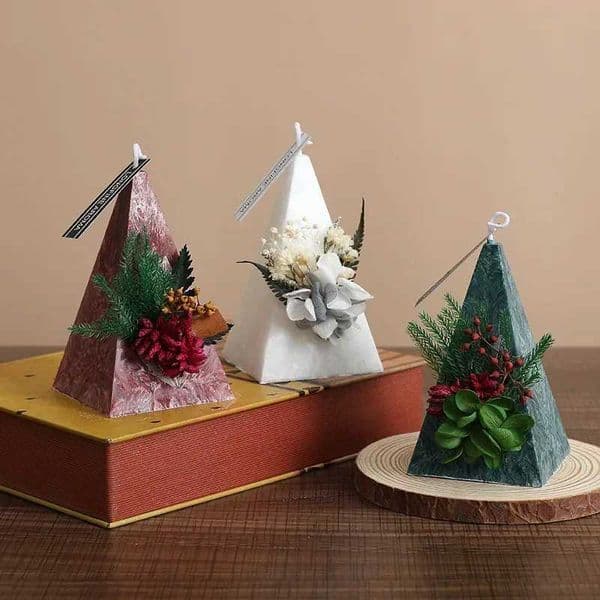 Dried Flower Aratherapy Christmas Tree Candle Gift Set Creative Christmas Candle He Soy Wax Decorative DecorationJ260527