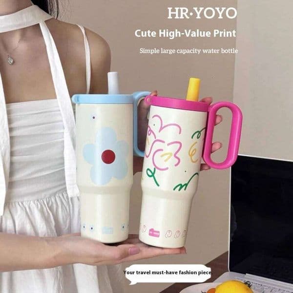 720ml Stainless Steel Portable Coffee Large Capacity High Value Niche Thermal Insulation Kettle Highgrade Watersensitive Cup 26L0527