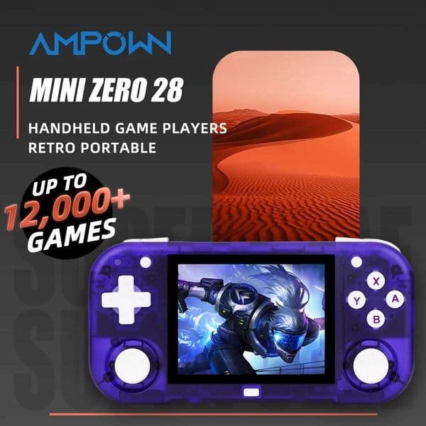 AMPOWN Mini Zero 28 Handheld Game Players Consoles 28 Inch I OCA Viewing Angle Portable Retro Video Game Android System Gift Z260526