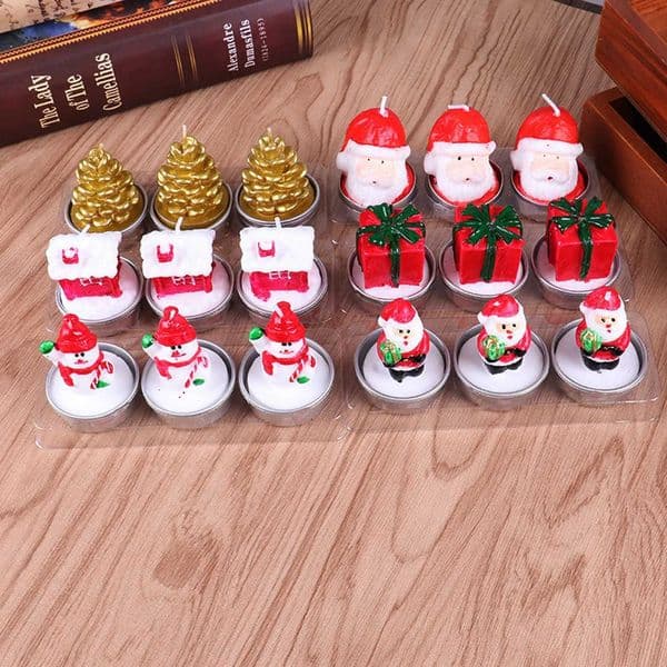Christmas Tree Scented Candle Handmade Santa Claus Cute Soy Wax Candles Snowman Wedding Candles He Decoration Party Xmas GiftsJ260527