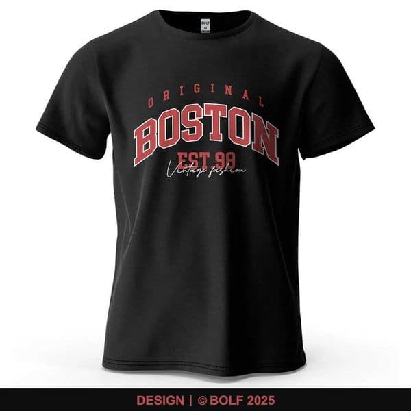 Original Boston Printed Mens T-Shirt 100 Cotton Oversized Graphic Ts for Women Tops Ts Casual Strtwear D260527