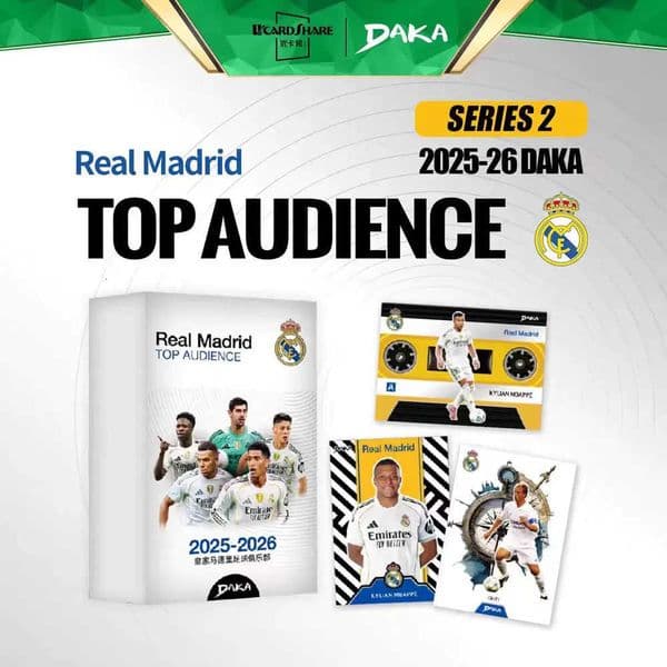 DAKA Official Licensed 2025-2026 Top Audience Series Trading Cards Real Madrid FC Barcelona Soccer Collectible Cards ltip Y260526