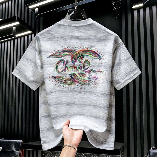 Mens Short Sleeve T Shirt Mens Tie Dye Embroidered Tee American Style 2026 Summer Trendy Brand Breathable Half Sleeve Tops For Mens Daily Vacation Trend Outfits