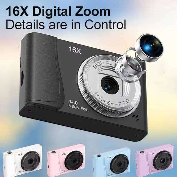 Digital Camera 4K 24 Million Pixels Children Camcorder 16x Zoom Compact Cameras Auto Focus for Kids Adult Beginners Photograph J260527
