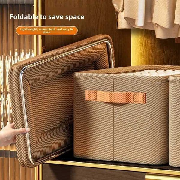 Clothes Storage Box Thickened Fabric Storage Basket Clothes Pants Storage Box Dormitory Household WardrobeJ260527