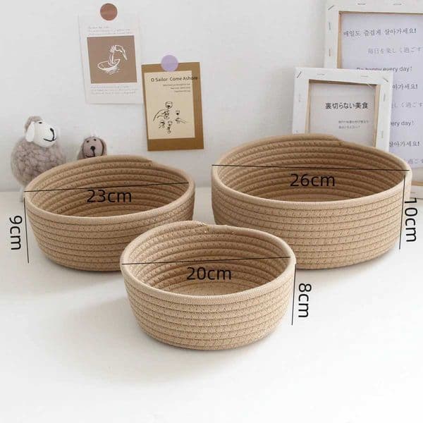 Round Desktop Storage Baskets Jewelry Key Remote Control Organizer Dormitory Bedroom Desk Toy Cosmetic Book Pen BoxesJ260527