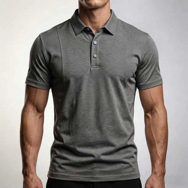 new mens summer short-sleeved shirt with concealed buttons breathable perforations comfortable sports casual wear men tops Z260527