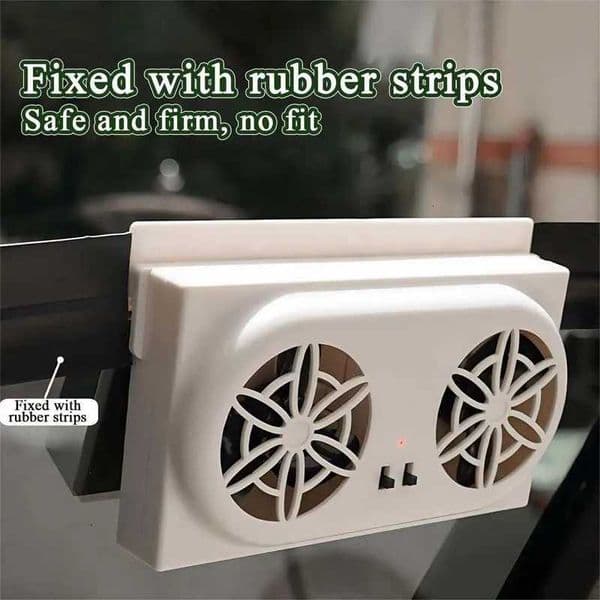 Car Cooling System Solar Panel Car Window Exhaust Fan Auto Air Vent Ventilation Fan Solar Radiator 2 Fans For Camper Rv CaravanR260527