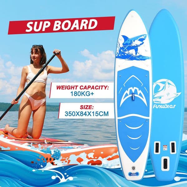 FunWater 335/350CM Surfboard EU Free Shipping Sup board inflatable stand up paddle board water sport ISUP with Pump Backpack Waterproof Bag Paddles
