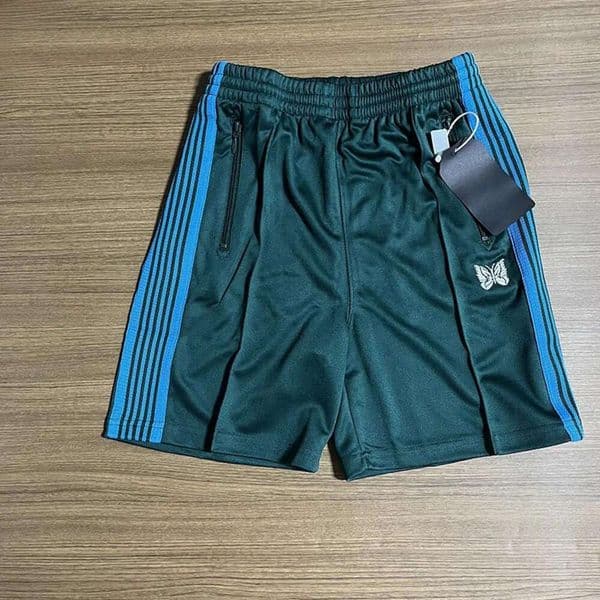 AWGE Needles Men's Shorts Designer Top Quality Men Woman Summer Street Wear Breeches Joggers Butterfly Embroidery Logo Casual Striped Embroidery Short Pants Afc