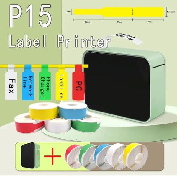 P15 Network Cable Label Printer Mini Wireless Bluetooth Labeling Machine similar as D110 Handheld Printer Thermal Price Label 260526