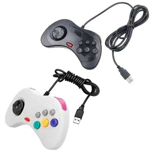 6 Buttons USB Classic Wired Game Gamepad for Segas Saturn Gamepad JoyPad for SEGAs Saturn System Joystick for PC for Mac Z260526