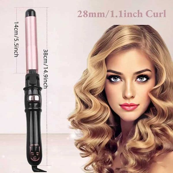 Automatic Hair Curler 11inches Rotating Curling Iron with LED Display Fast Heating Curling Wand Hair Curler for HomeTravel Use L260526